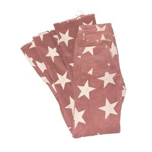 Altar'd State Pink and White Star Flare Jeans